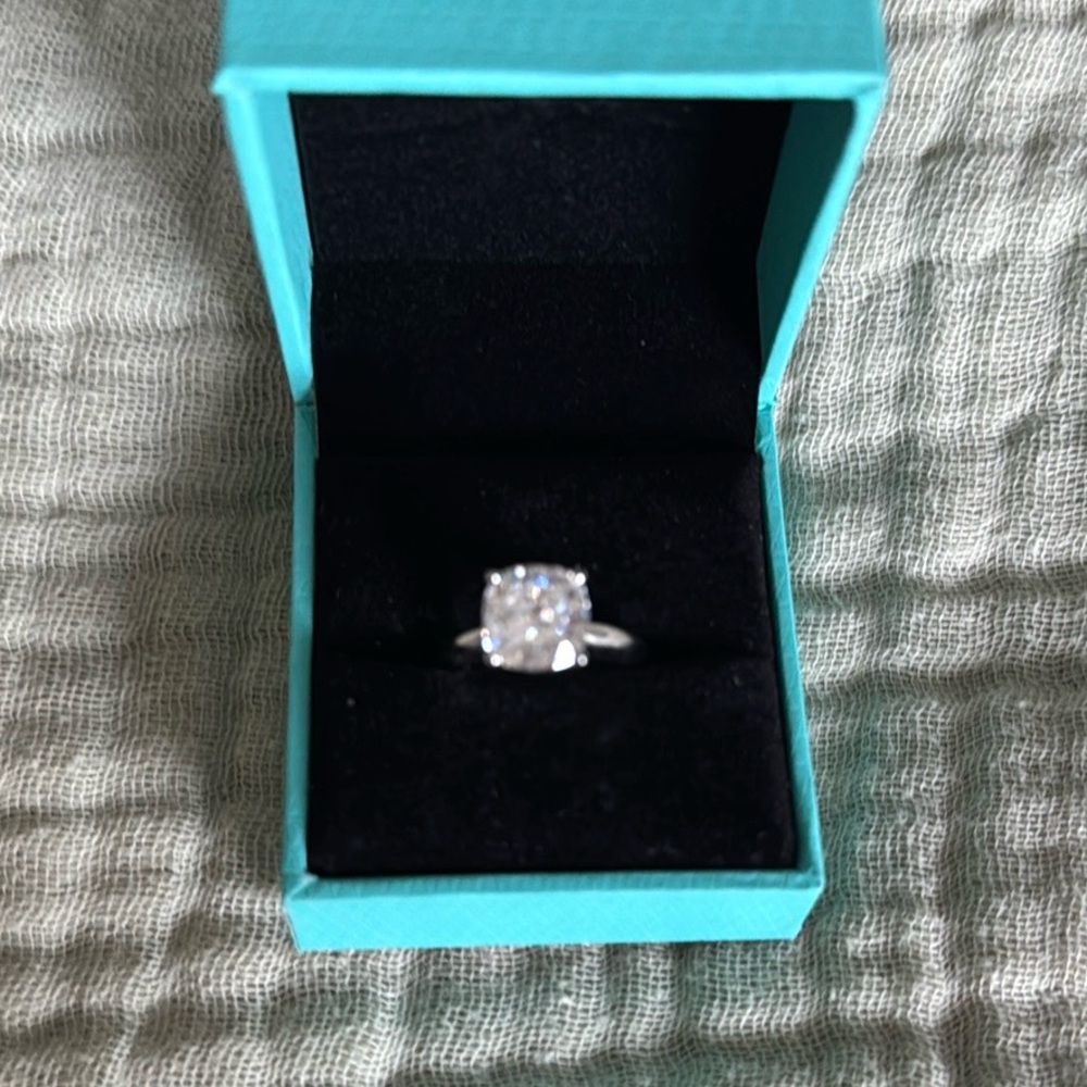 Sterling silver 3 ct moissanite engagement ring